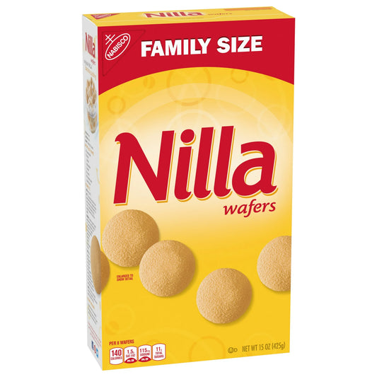 Nilla Wafers Cookies, Vanilla Wafers, Family Size, 15 oz