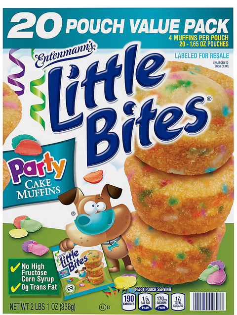 Entenmann’s Little Bites Party Cake muffins, 2lbs