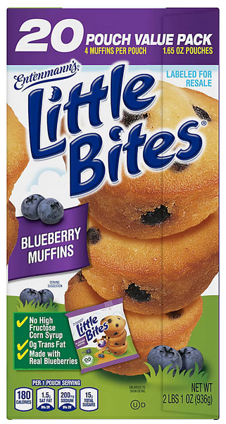 ENTENMANN LITTLE BITES BLUEBERRY MUFFINS 2lb, 20 pouches