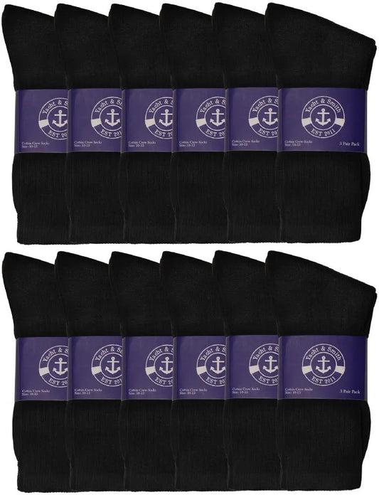 Men’s Cotton Crew Socks  (6 pairs)