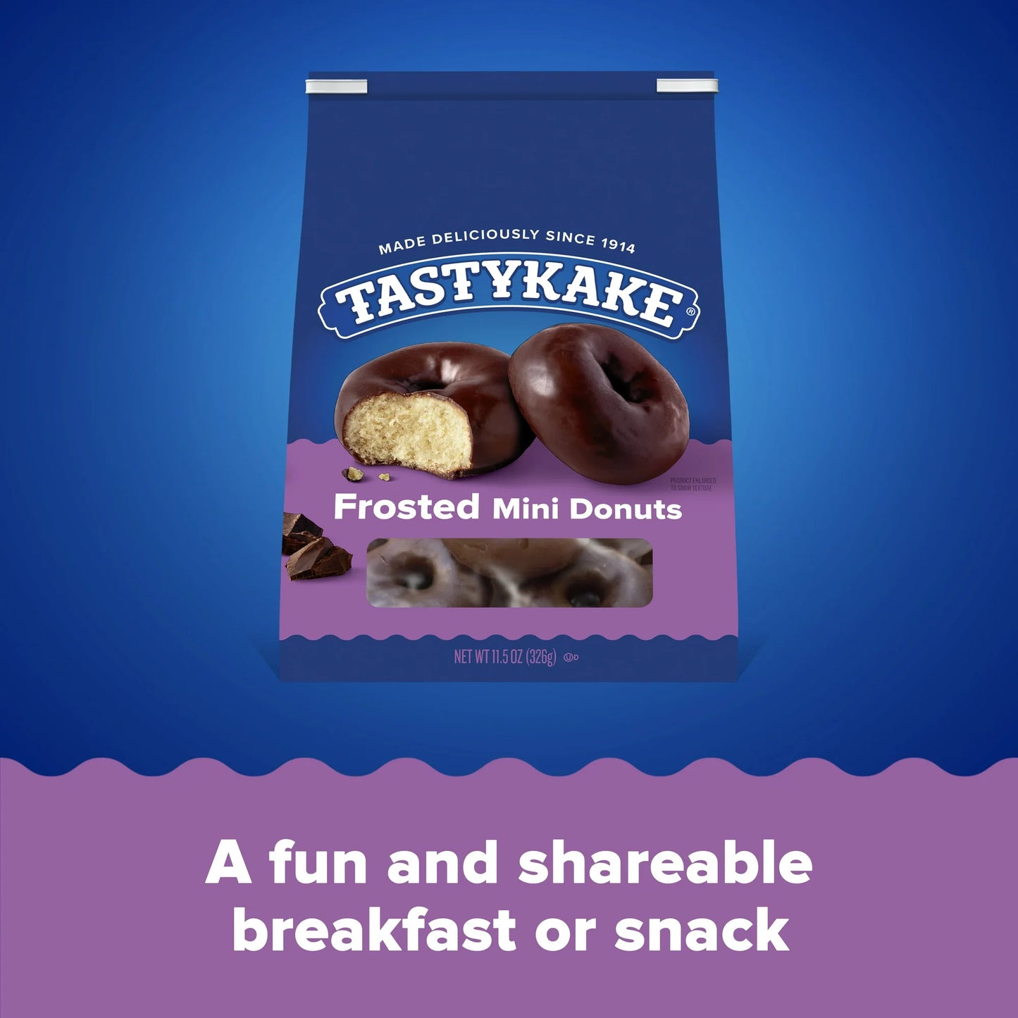 Tastykake Frosted Mini Donuts, Shareable, 11.5 oz Bag, Shelf-Stable