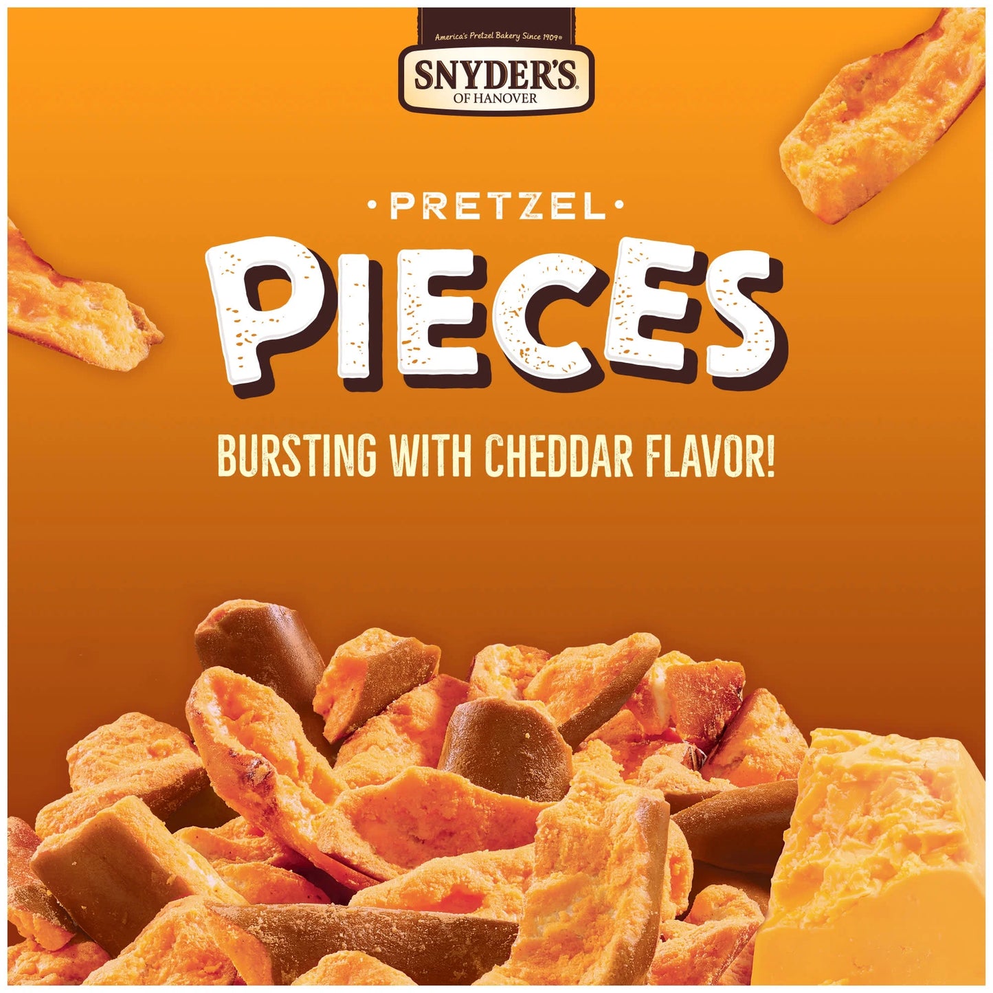 Snyder's of Hanover Pretzel Pieces, Cheddar Cheese, 11.25 oz