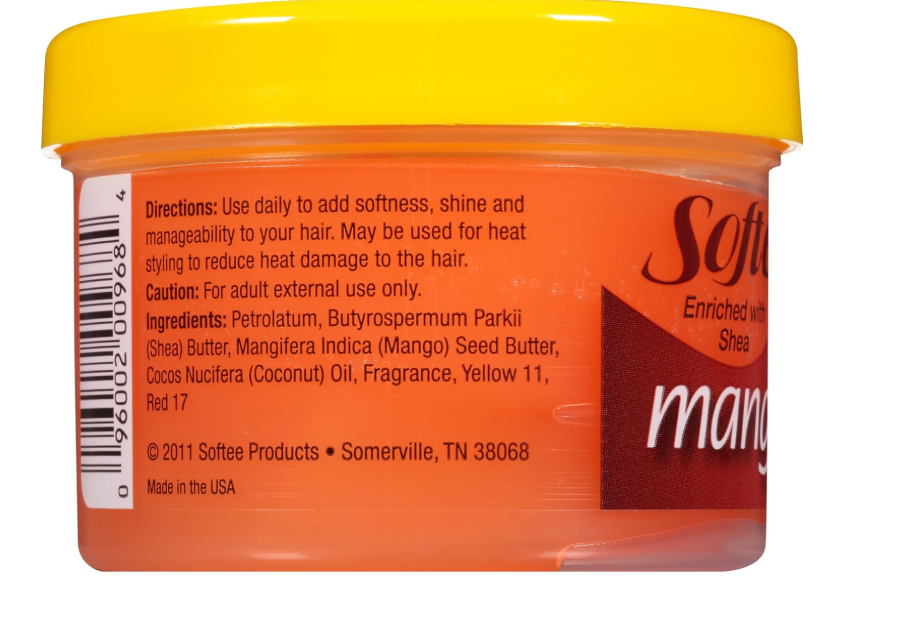 Softee Mango Shea Butter Daily Hair Dress, 3 Ounce Jar (1)