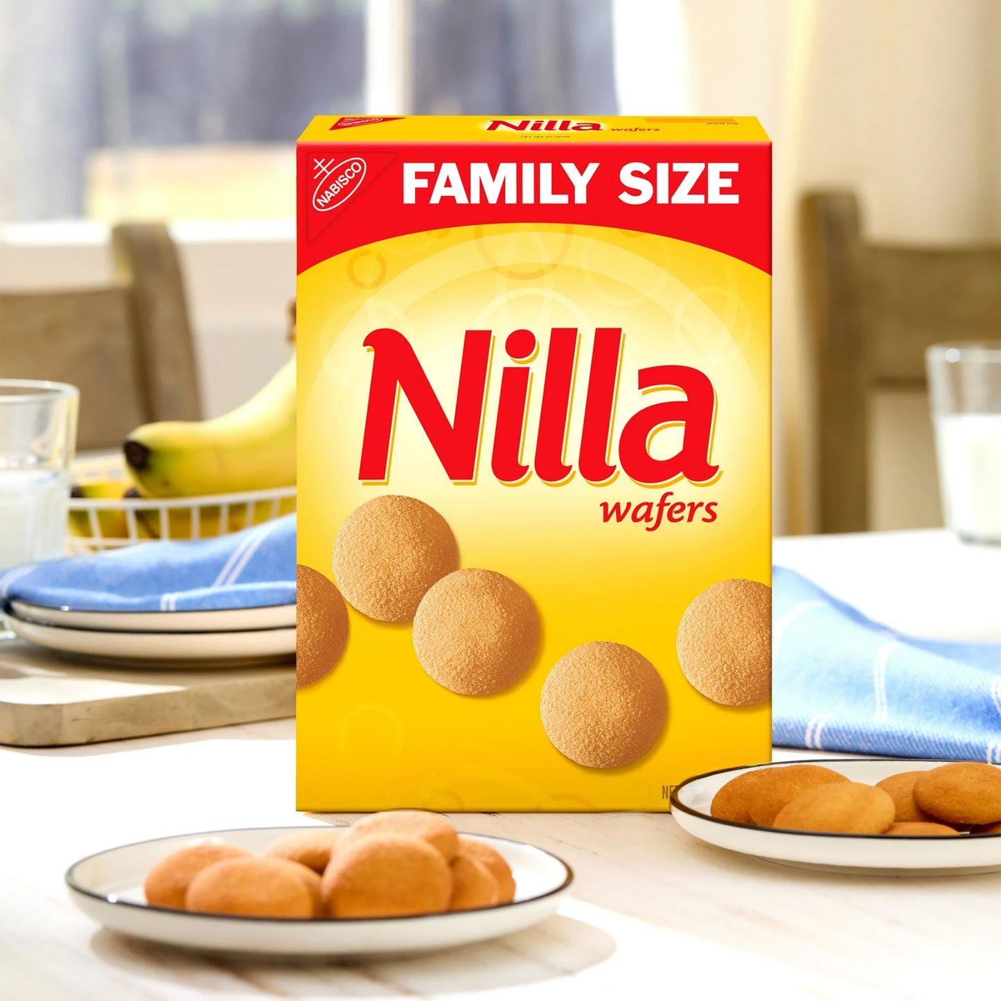 Nilla Wafers Cookies, Vanilla Wafers, Family Size, 15 oz