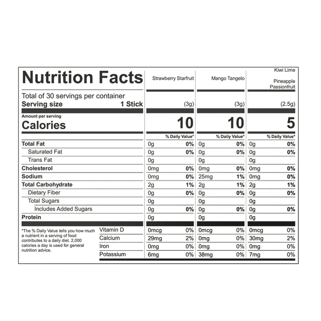 Skittles Zero Sugar Variety Pack Singles-to-Go Powdered Drink Mix, Tropical, 3.03oz, 30 Count Packets