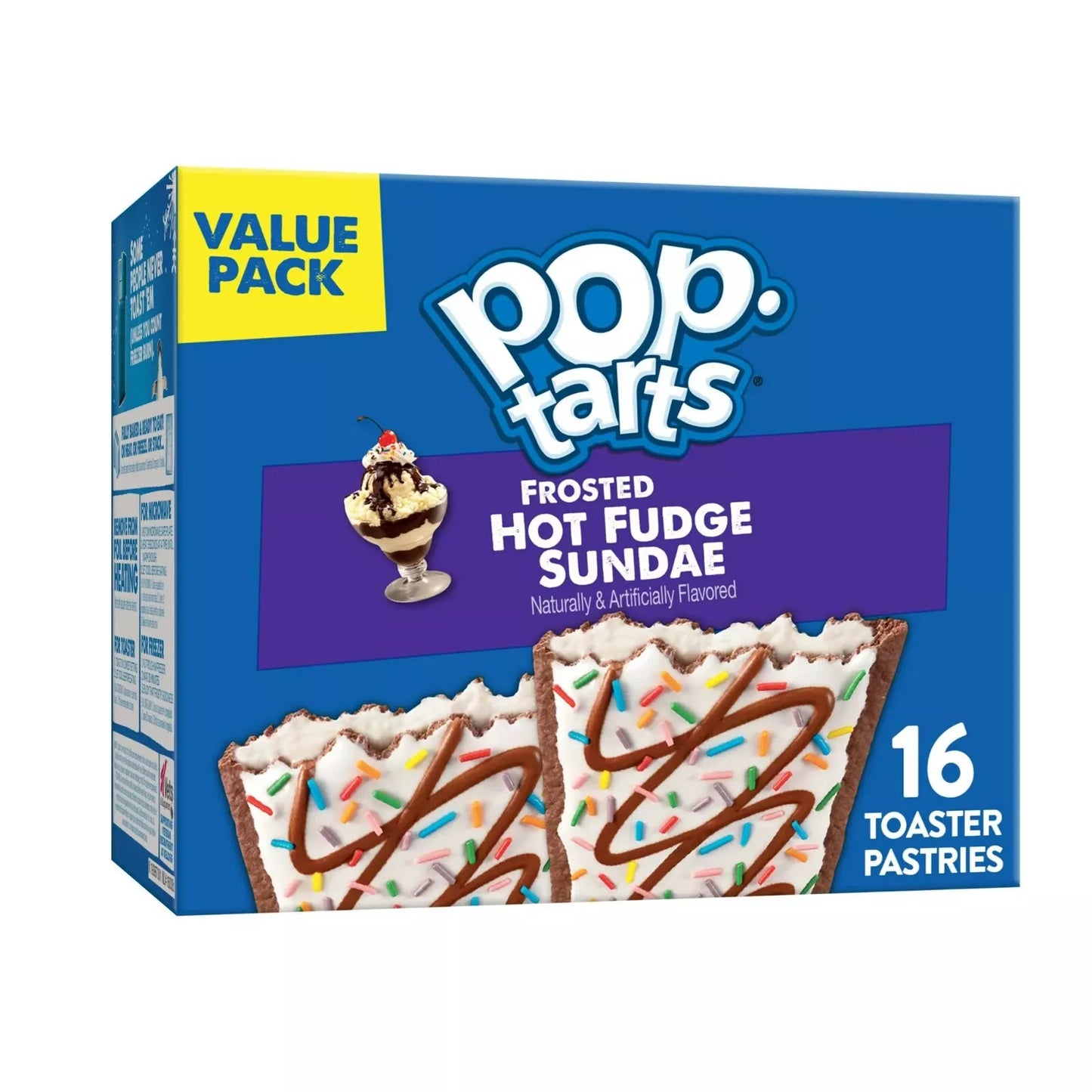 Pop-Tarts Frosted Hot Fudge Sundae Toaster Pastries, Breakfast Foods, Shelf-Stable,1 lb, 11oz (16 Count)