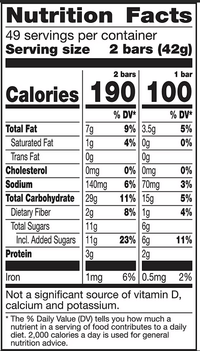 NATURE VALLEY CRUNCH 4 lbs 9 oz(49 PACKS)