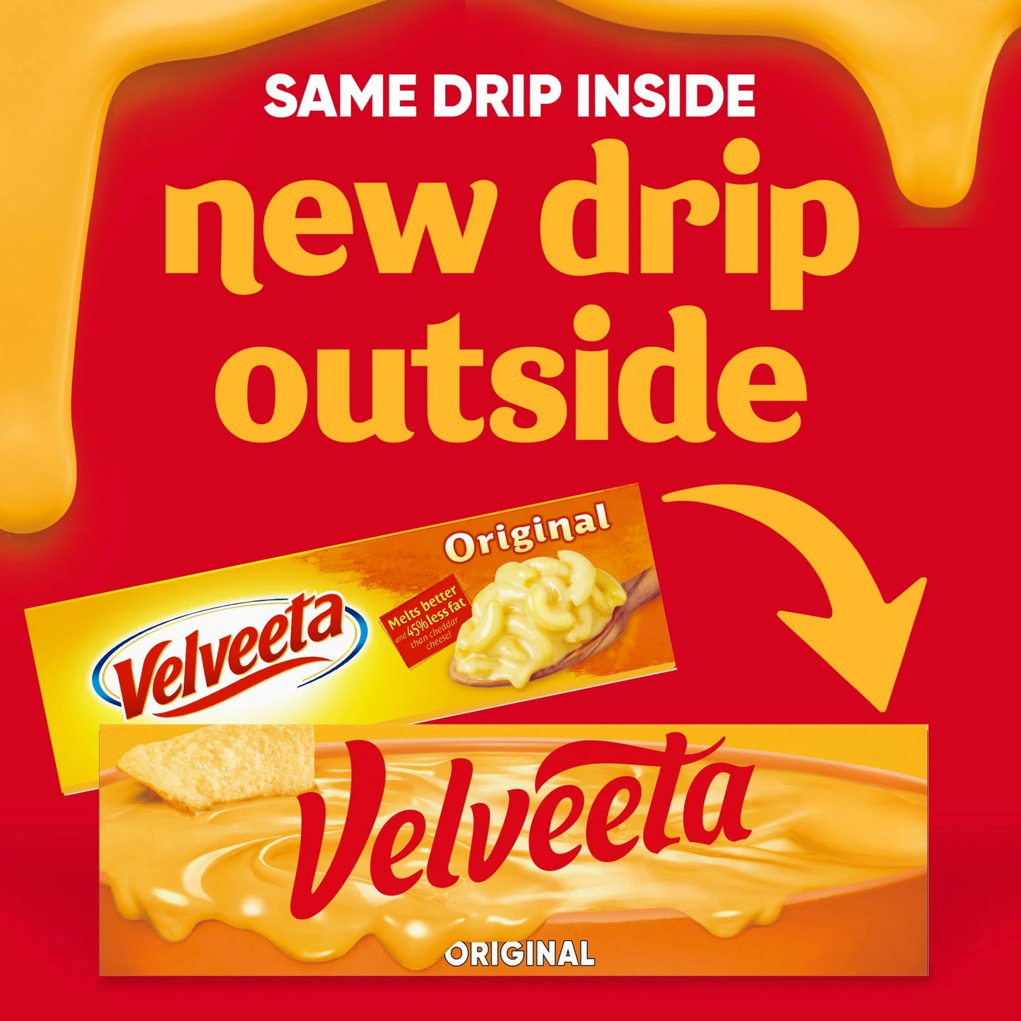 Velveeta Original Melting Cheese Dip & Sauce, 16Oz Block