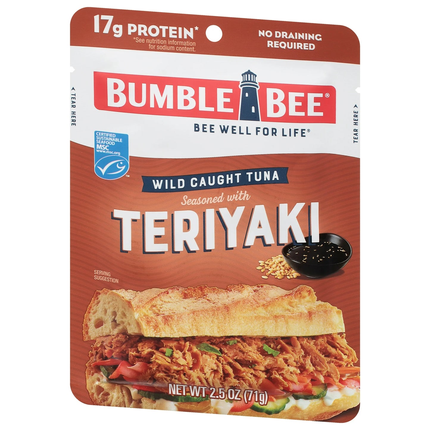 Bumble Bee Tuna, Teriyaki 2.5 oz. Pouch