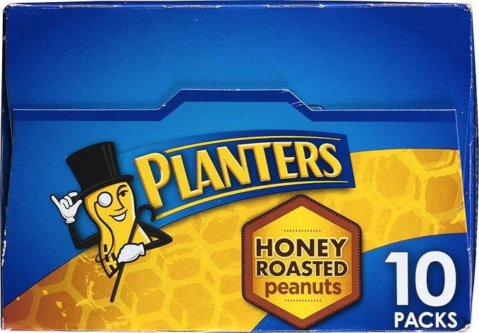 PLANTERS Honey Roasted Peanuts, 10 Ct Box, 10oz Packs