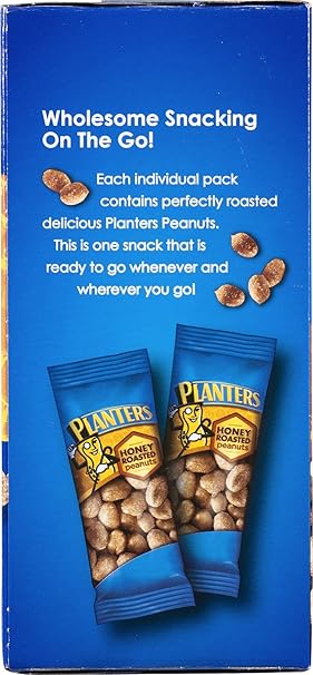 PLANTERS Honey Roasted Peanuts, 10 Ct Box, 10oz Packs