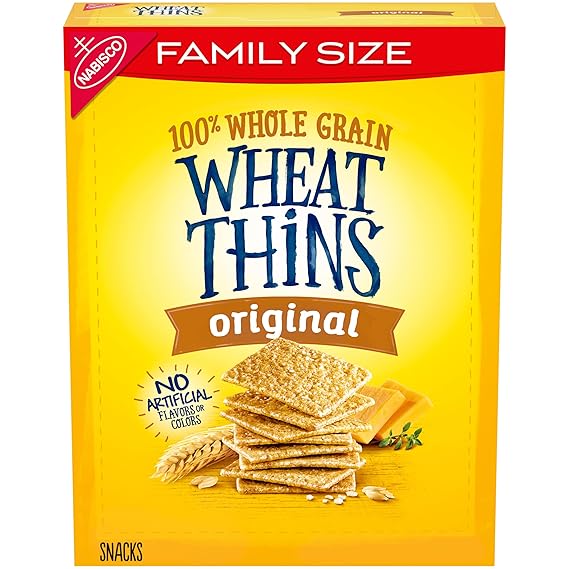 Wheat Thins Original Whole Grain Wheat Crackers, Family Size, Holiday Crackers, 13.7oz