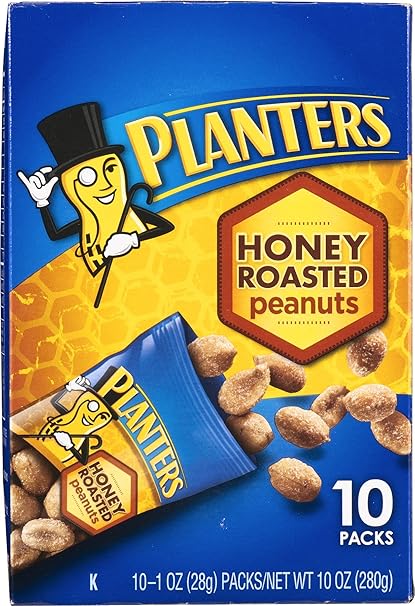 PLANTERS Honey Roasted Peanuts, 10 Ct Box, 10oz Packs