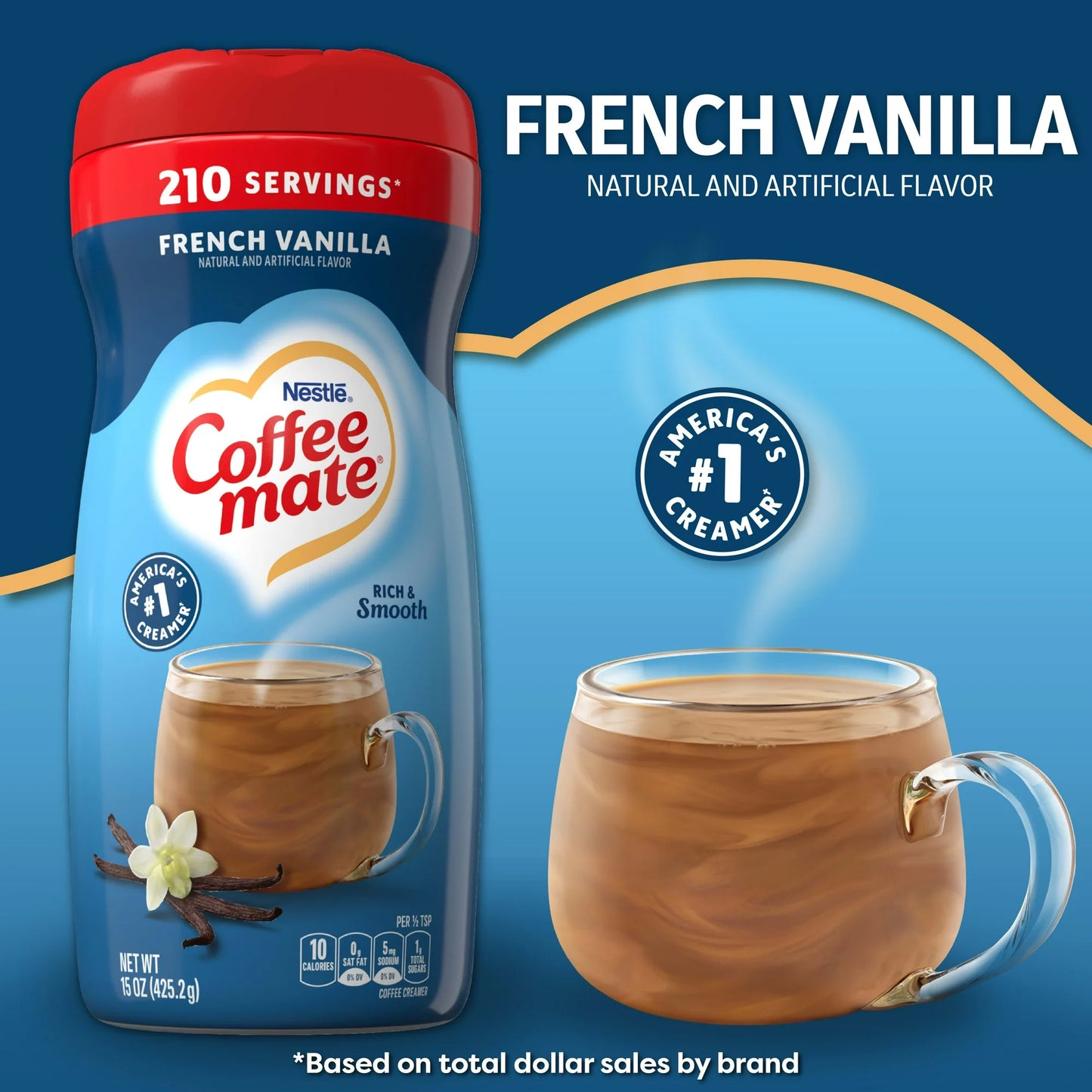 Nestle Coffee Mate French Vanilla Powdered Coffee Creamer, 15oz