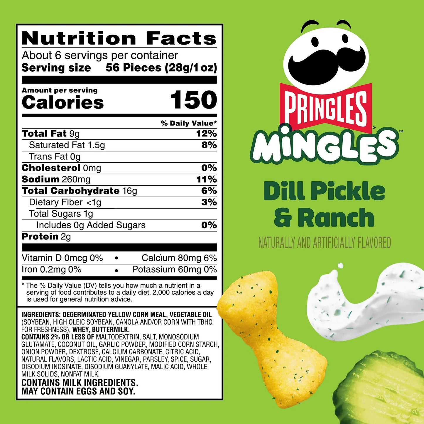 Pringles Mingles Dill Pickle and Ranch Puffed Snacks, Gluten-Free, Salty Snacks, 5.5 oz