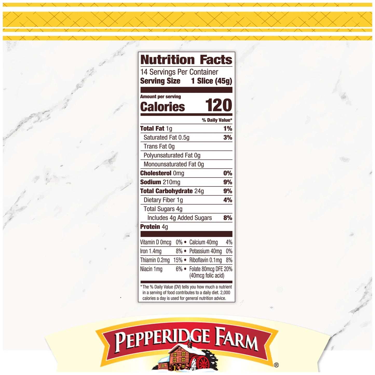 Pepperidge Farm Farmhouse Butter Bread, 22 oz Loaf