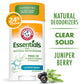 ARM & HAMMER Essentials Deodorant, Juniper Berry, Made with Natural Deodorizers, 2.5 oz