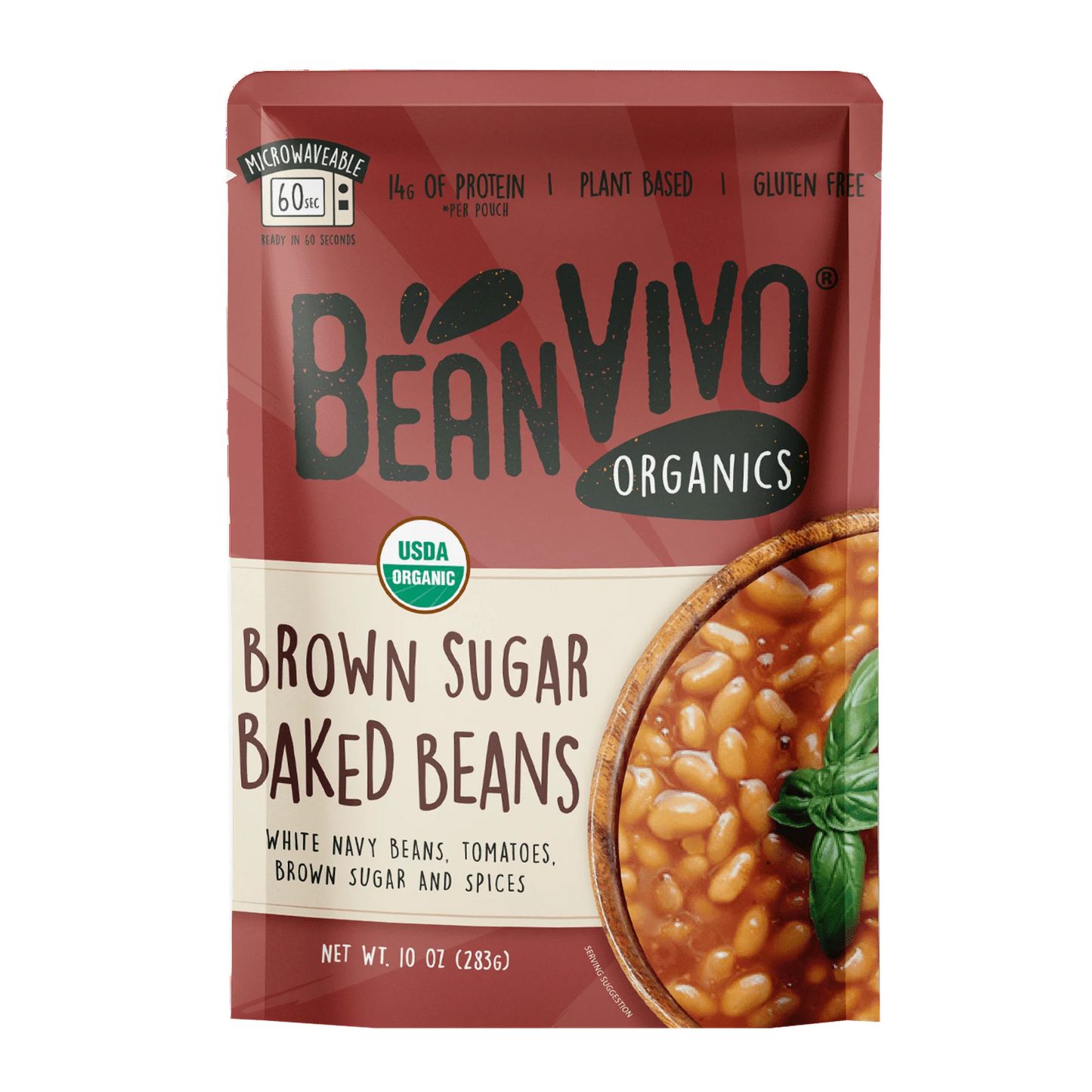 BeanVIVO Organic Brown Sugar Baked Beans, 10 oz. Pouch