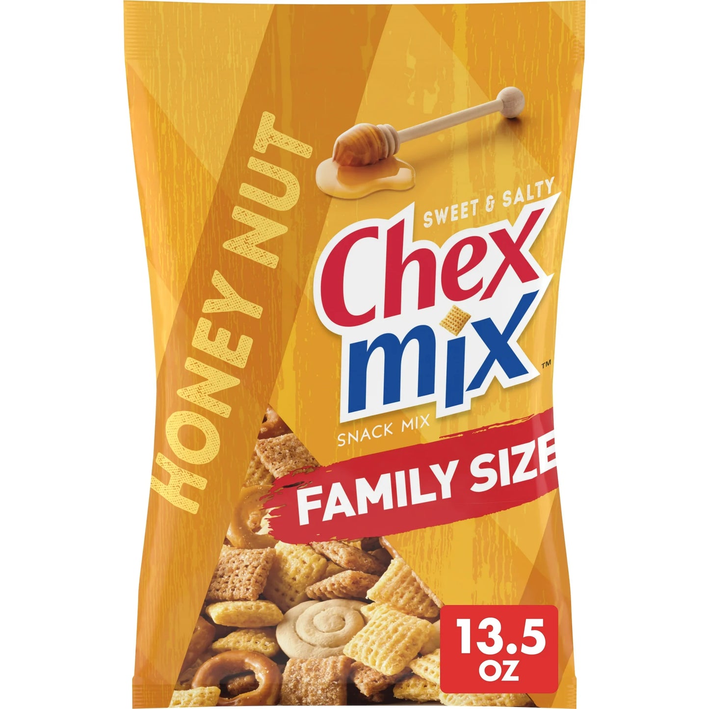 Chex Mix Sweet and Salty Honey Nut Snack Mix, Family Size, 13.5 oz