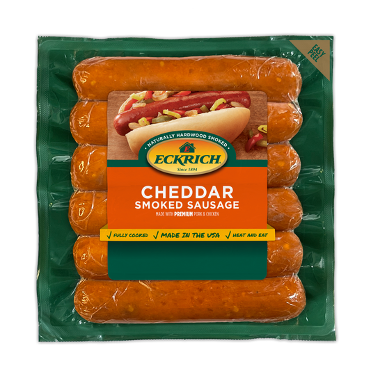 Eckrish Cheddar Smoked Sausage Links 14oz,6ct.