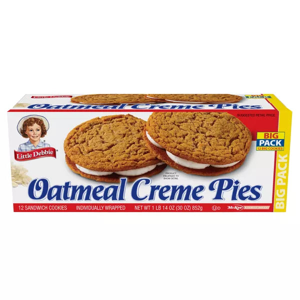 Little Debbie Family Pack Oatmeal Creme Pies, 1 lb 2 oz