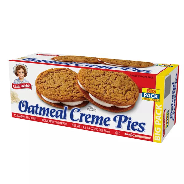 Little Debbie Family Pack Oatmeal Creme Pies, 1 lb 2 oz