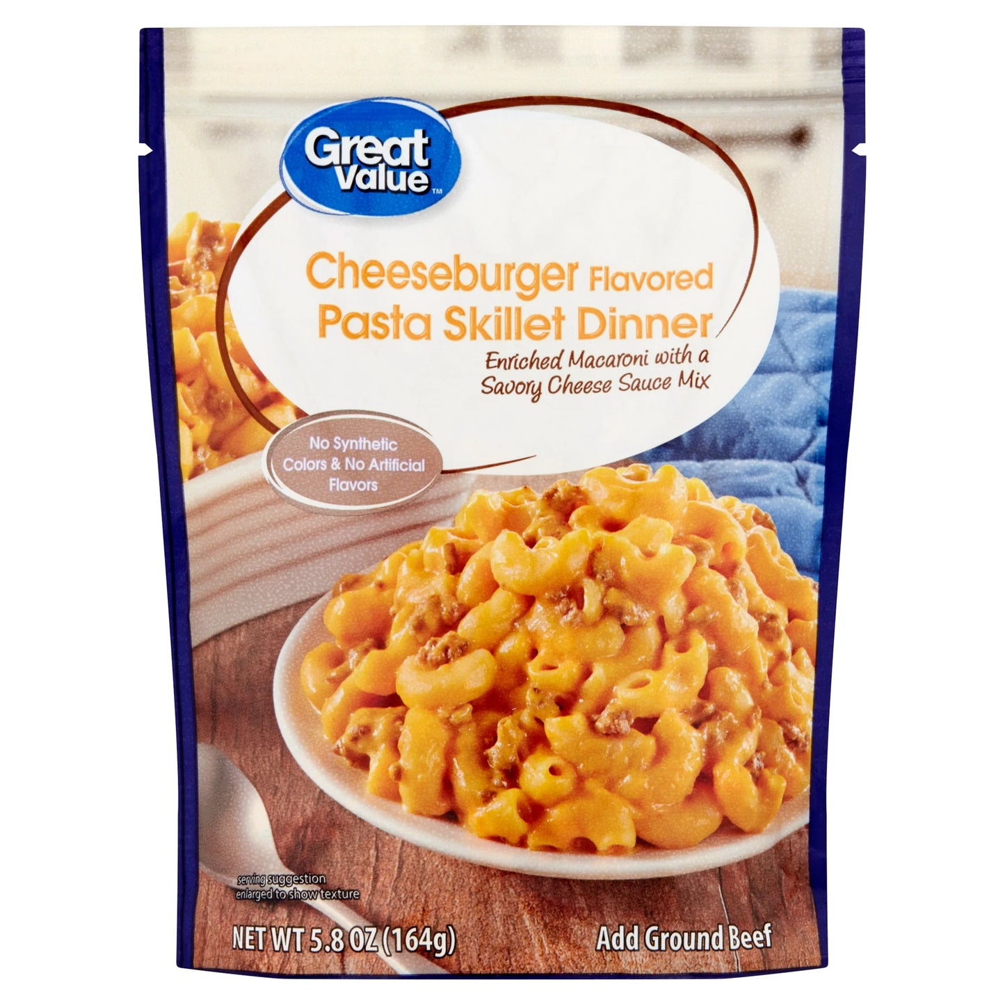 Great Value Cheeseburger Pasta Skillet Dinner, 5.8 oz