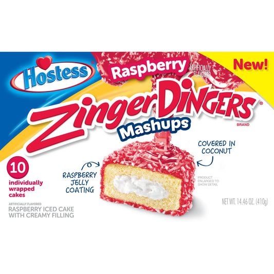 Hostess Raspberry ZingerDingers Mashups, 14.46 oz (10 Count)