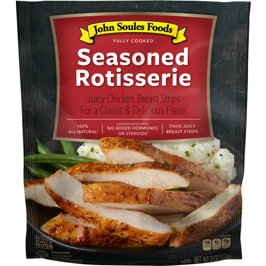 Natural Seasoned Rotisserie Chicken Breast Strips, 8 oz