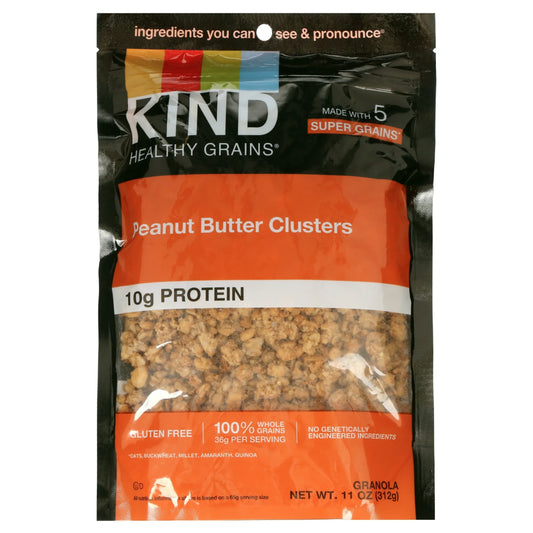 Kind Healthy Grains Peanut Butter Whole Grain Clusters, 11oz, Plastic Bag