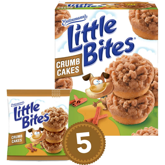 Little Bites Crumb Cake Muffins, 5 packs, Cinnamon & Brown Sugar Mini Muffins, 8.75 oz Multipack