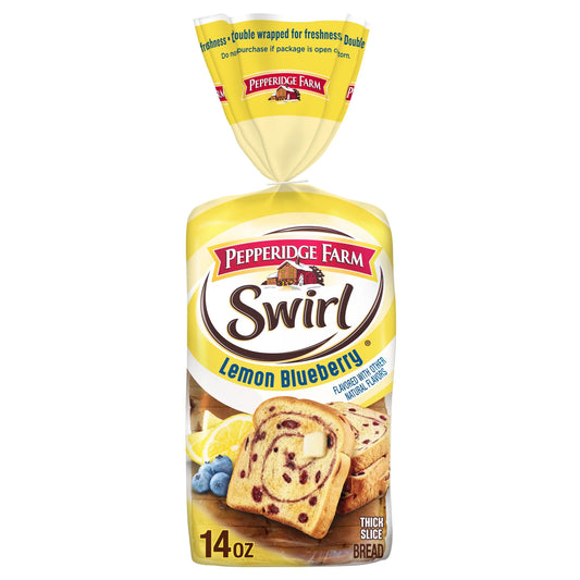 Pepperidge Farm Swirl Lemon Blueberry Flavored Breakfast Bread, 14 oz Loaf