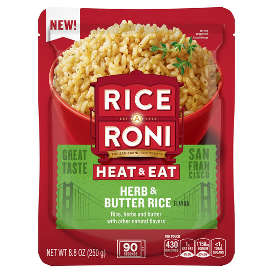 Rice A Roni Heat & Eat Herb & Butter Rice Flavor 8.8 Oz