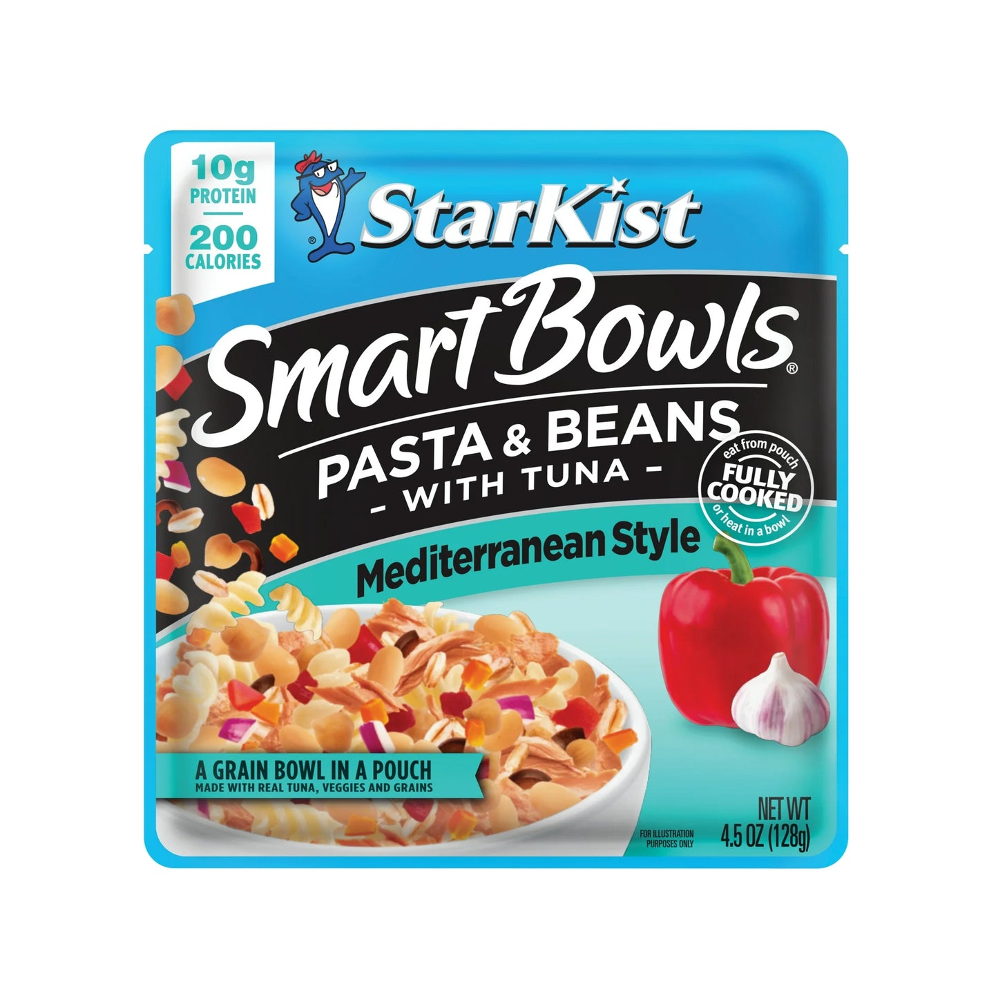 StarKist Smart Bowls with Tuna, Pasta and Beans, Mediterranean, 4.5 oz Pouch