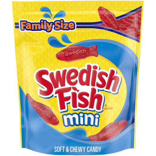 SWEDISH FISH Mini Soft & Chewy Candy, Family Size, Bulk Candy, 1.8 lb