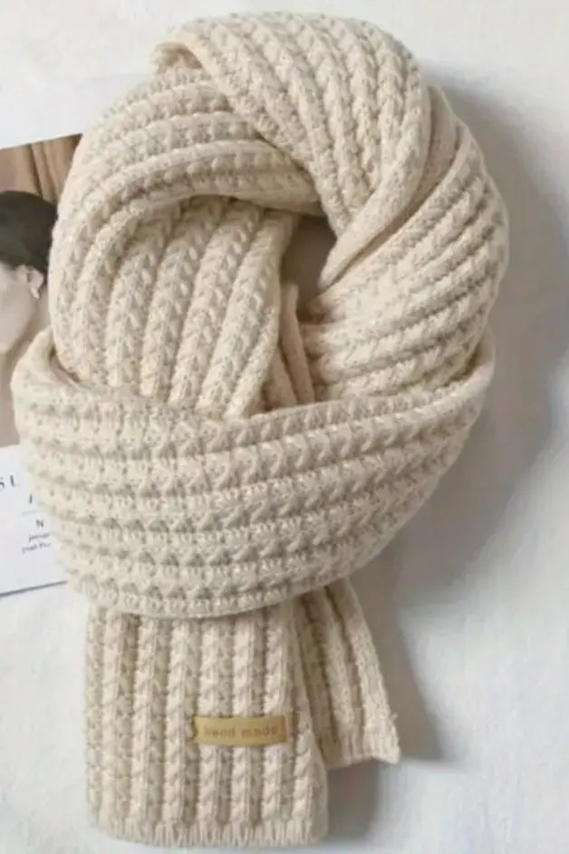 Solid Color Winter Knitted Scarves