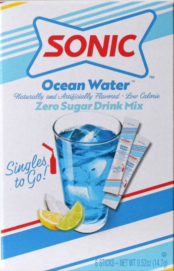 Sonic Ocean Water Zero Sugar Drink Mix, 0.52oz 6-ct. Boxes