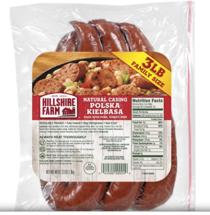 Hillshire Farm Polska Kielbasa Smoked Sausage Family Pack, 48 oz.