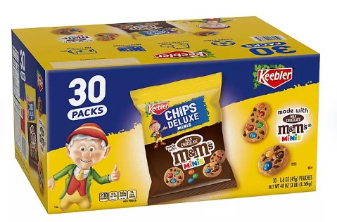 Keebler Chips Deluxe M&M Mini Cookies, 3lb, 30 pk.