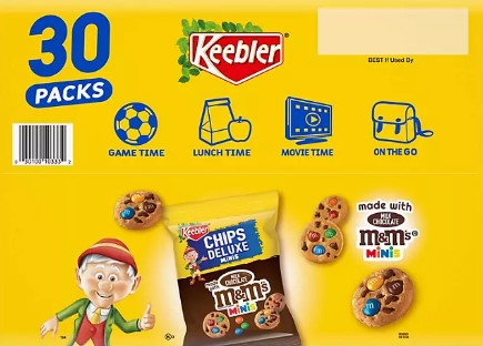 Keebler Chips Deluxe M&M Mini Cookies, 3lb, 30 pk.