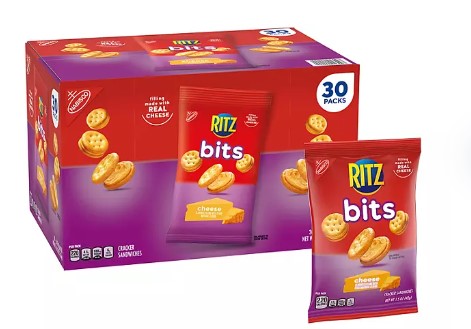 RITZ Bits Cheese Sandwich Crackers, 8 oz., 30 pk.