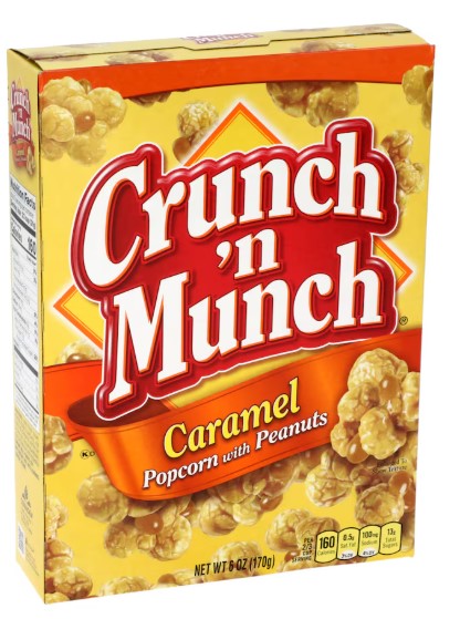 Crunch 'n Munch Caramel Popcorn with Peanuts, 6 oz.