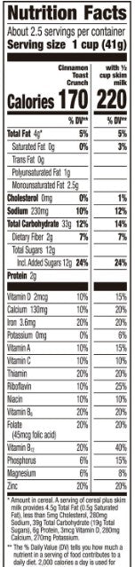 Cinnamon Toast Crunch Cereal, 3.5 oz.