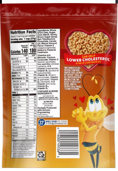 Honey Nut Cheerios Cereal, 3.5 oz.