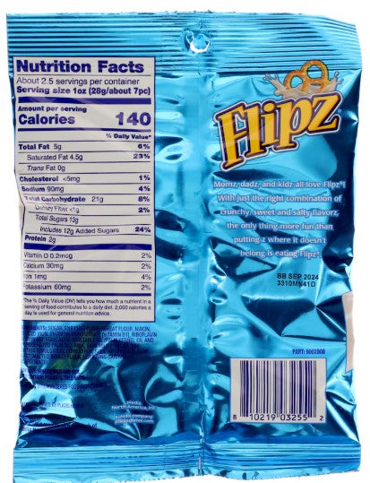 Flipz White Fudge Pretzels, 2.75 oz.