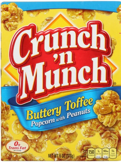 Crunch ’n Munch Buttery Toffee Popcorn with Peanuts, 6 oz.