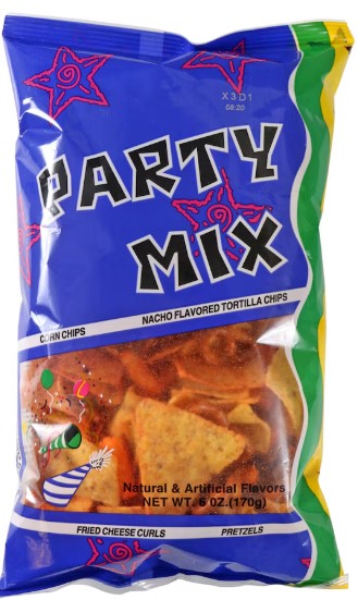 Party Mix Snack Bags, 6 oz.