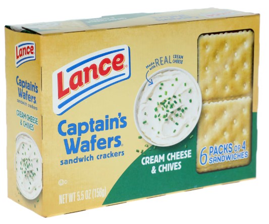 Lance Captain's Wafers Cream Cheese and Chives Crackers 5.5oz