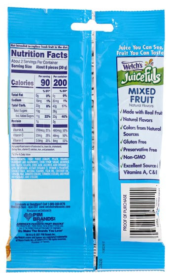 Welch’s Juicefuls Fruit Snacks - Mixed Fruit, 2.2 oz.