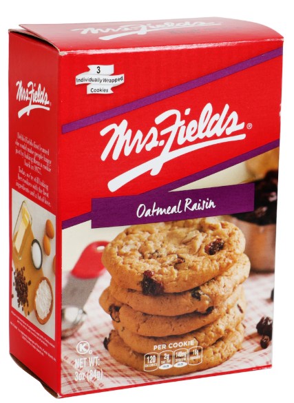 Mrs. Fields Oatmeal Raisin Cookies, 3 oz. Boxes